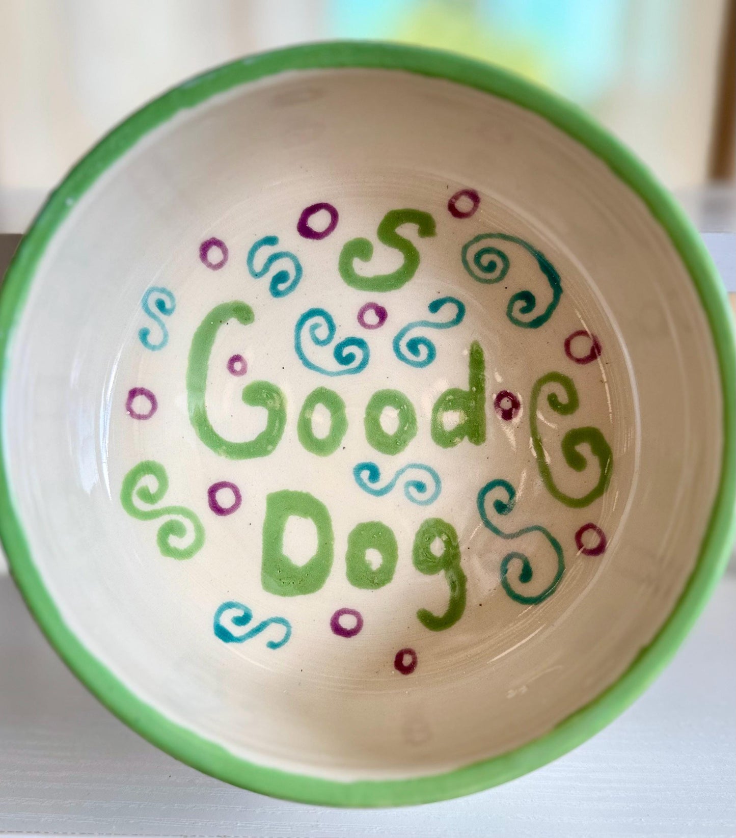 Handmade Ceramic Dog Bowl: 'Good Dog' or 'Pooch' Design