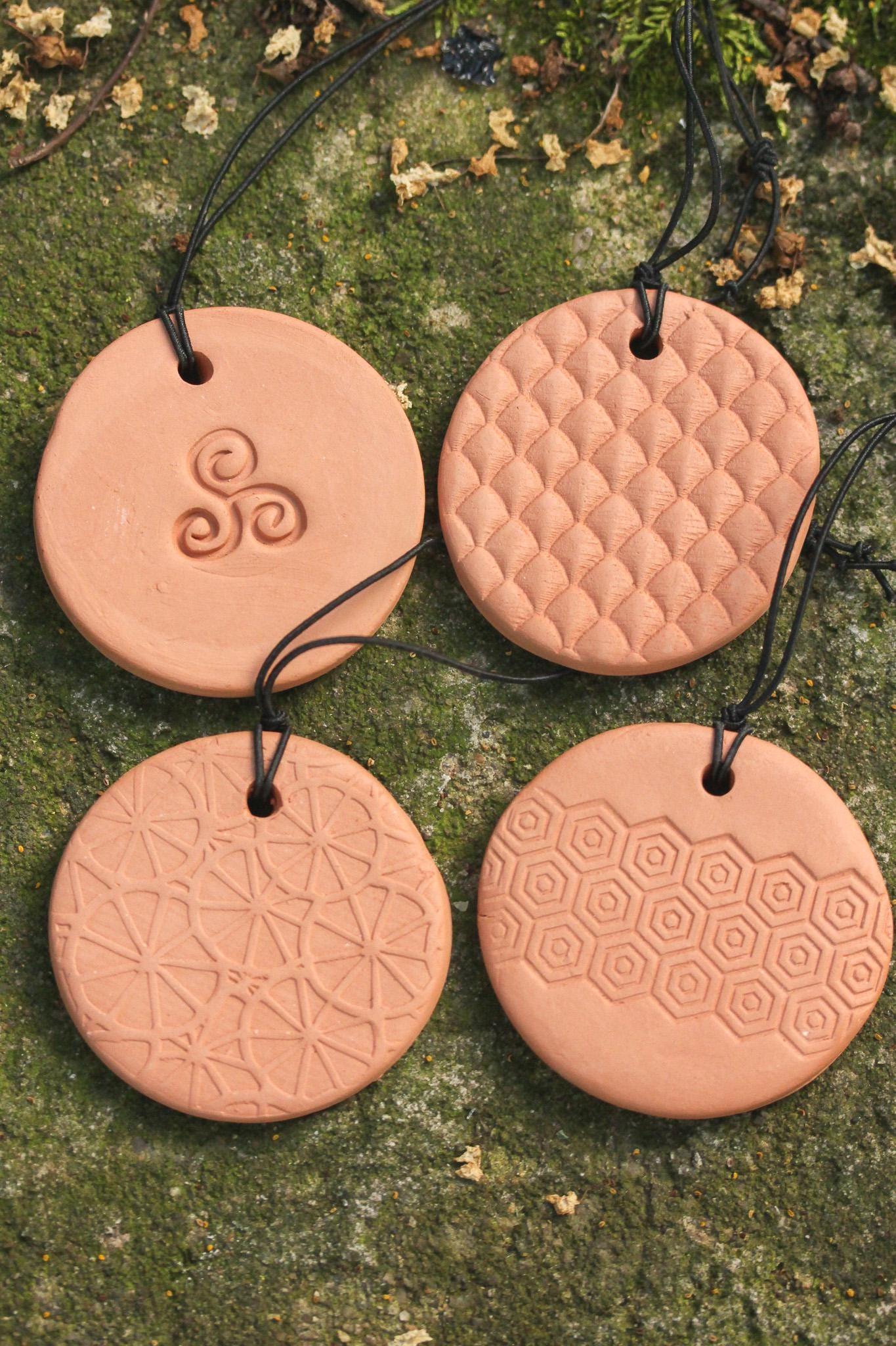 Terra Cotta Essential Oil Diffuser Disk: Hanging Aromatherapy: Passive Diffuser