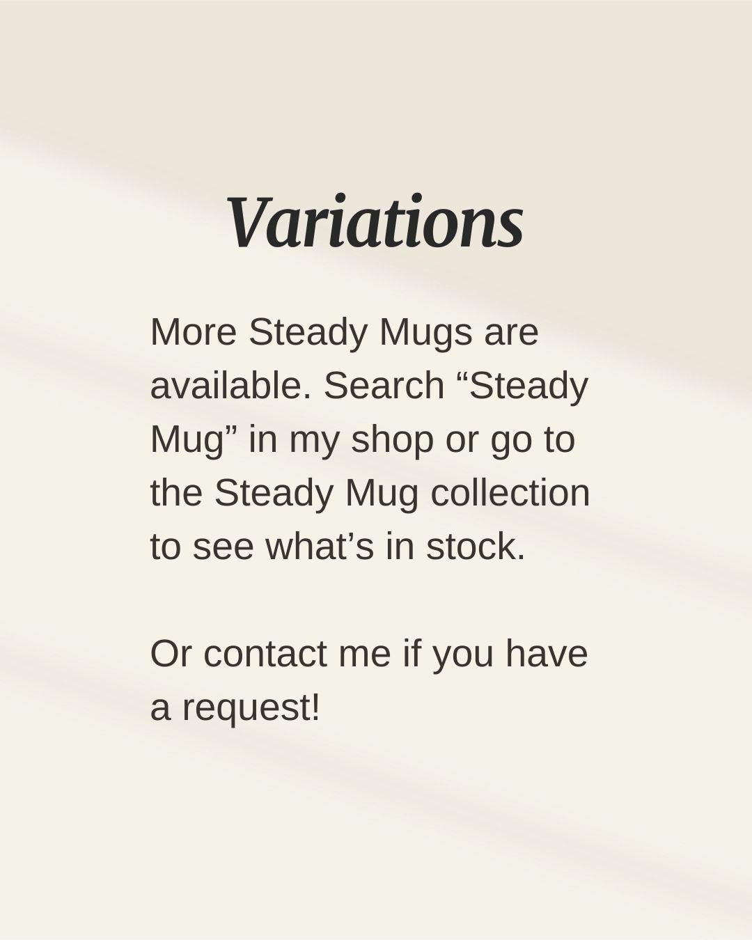 Steady Mug: Light Blue Porcelain Mug: Double Handle Pottery, 8 oz