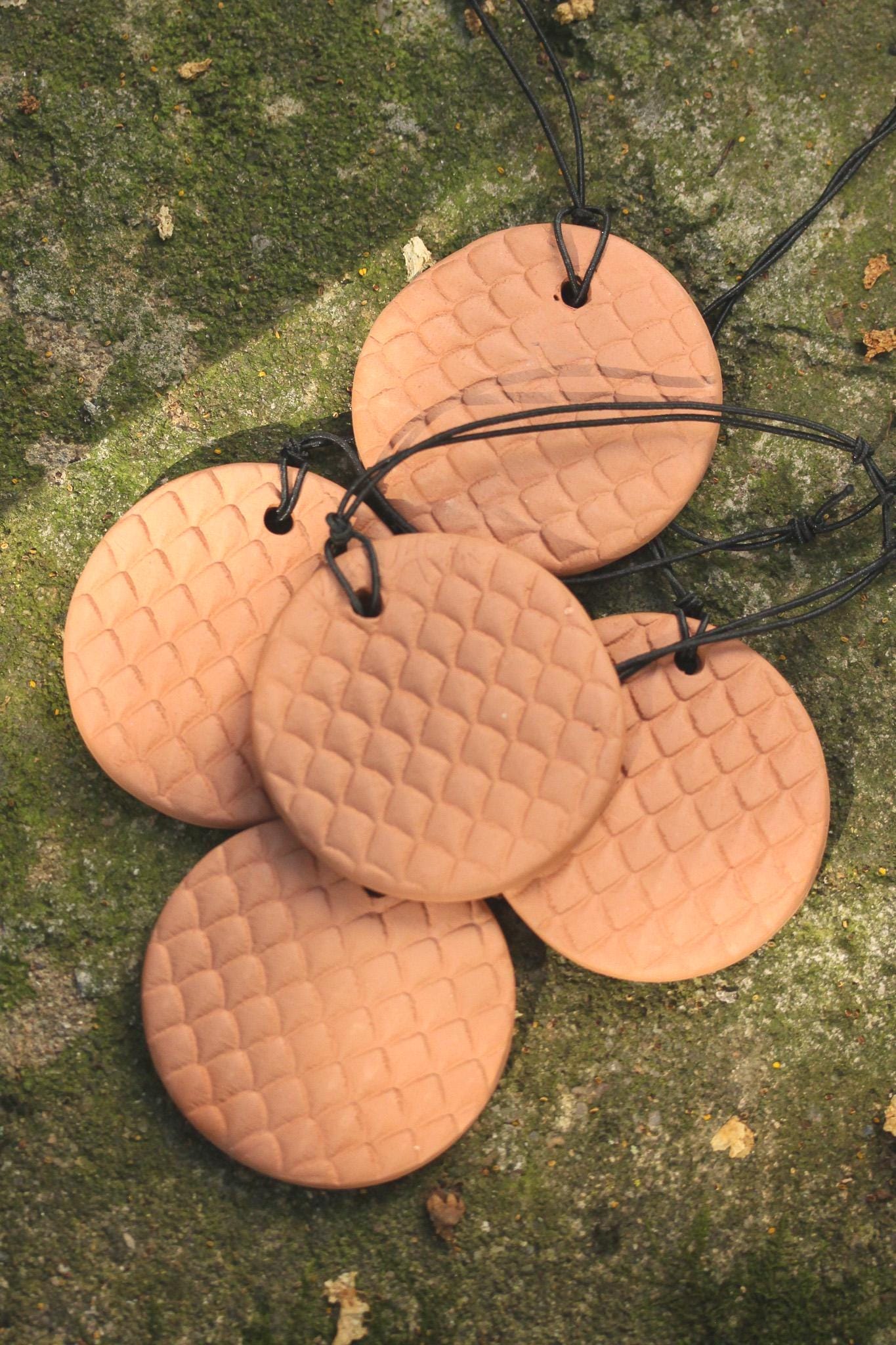 Terra Cotta Essential Oil Diffuser Disk: Hanging Aromatherapy: Passive Diffuser