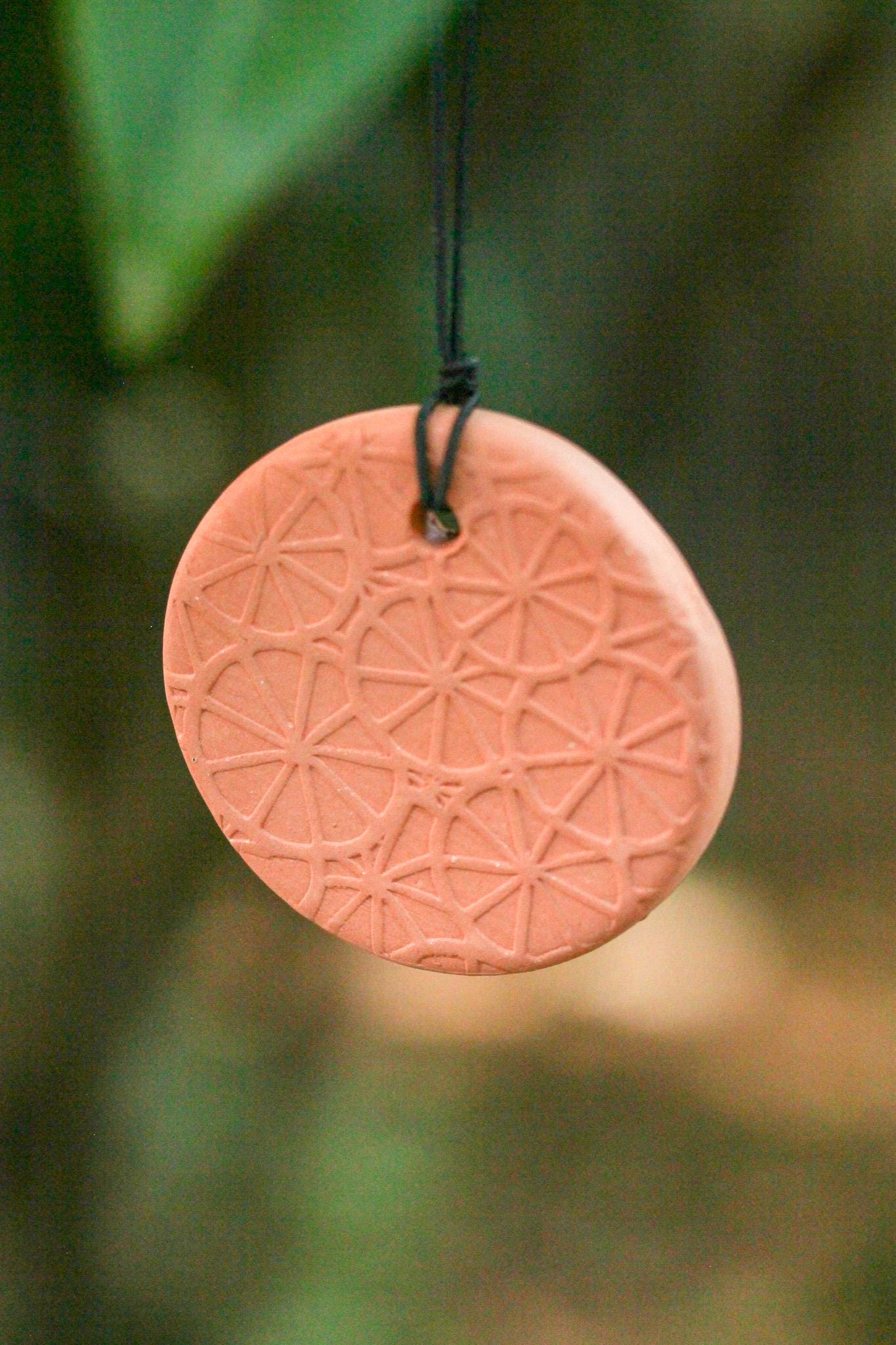 Terra Cotta Essential Oil Diffuser Disk: Hanging Aromatherapy: Passive Diffuser