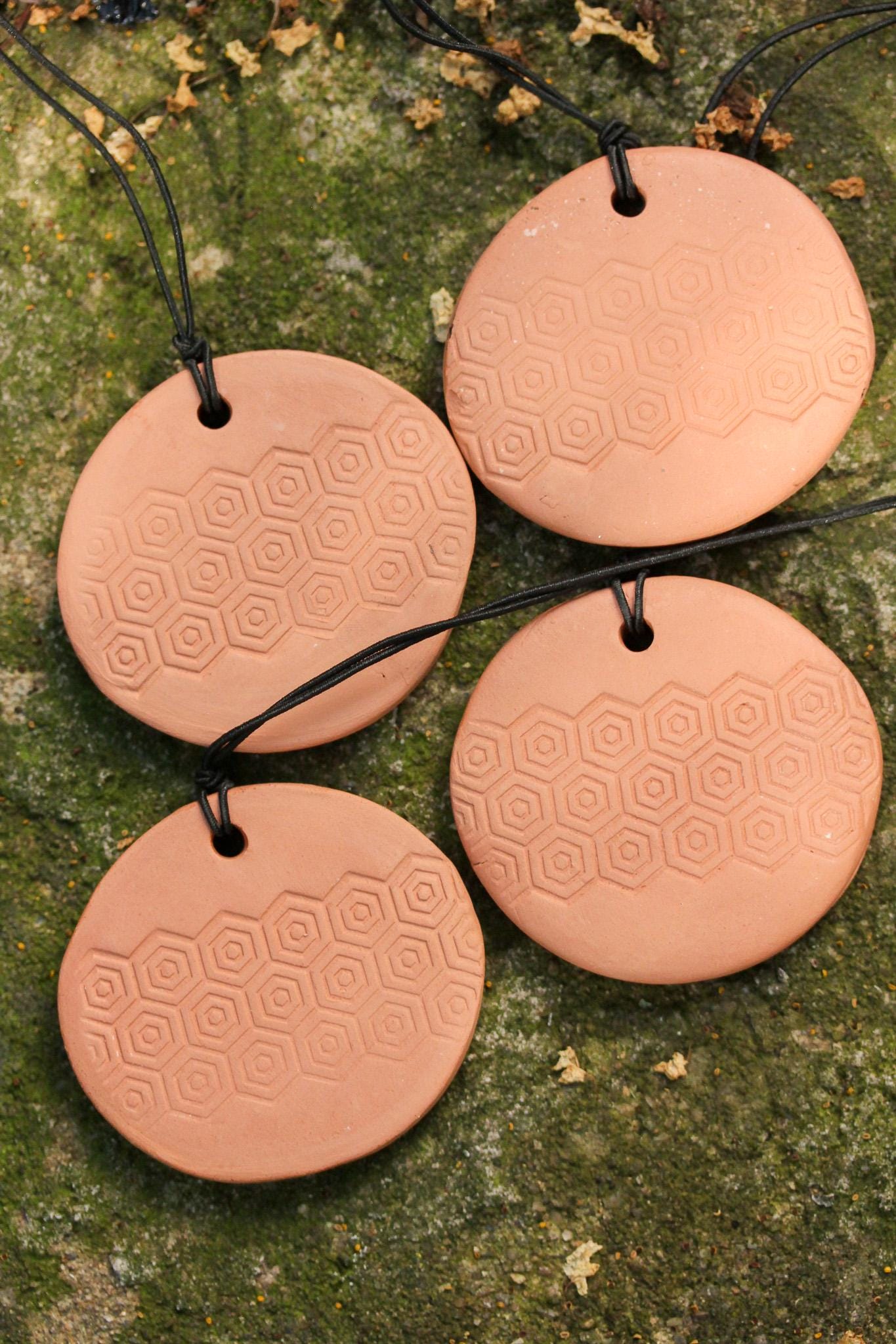 Terra Cotta Essential Oil Diffuser Disk: Hanging Aromatherapy: Passive Diffuser