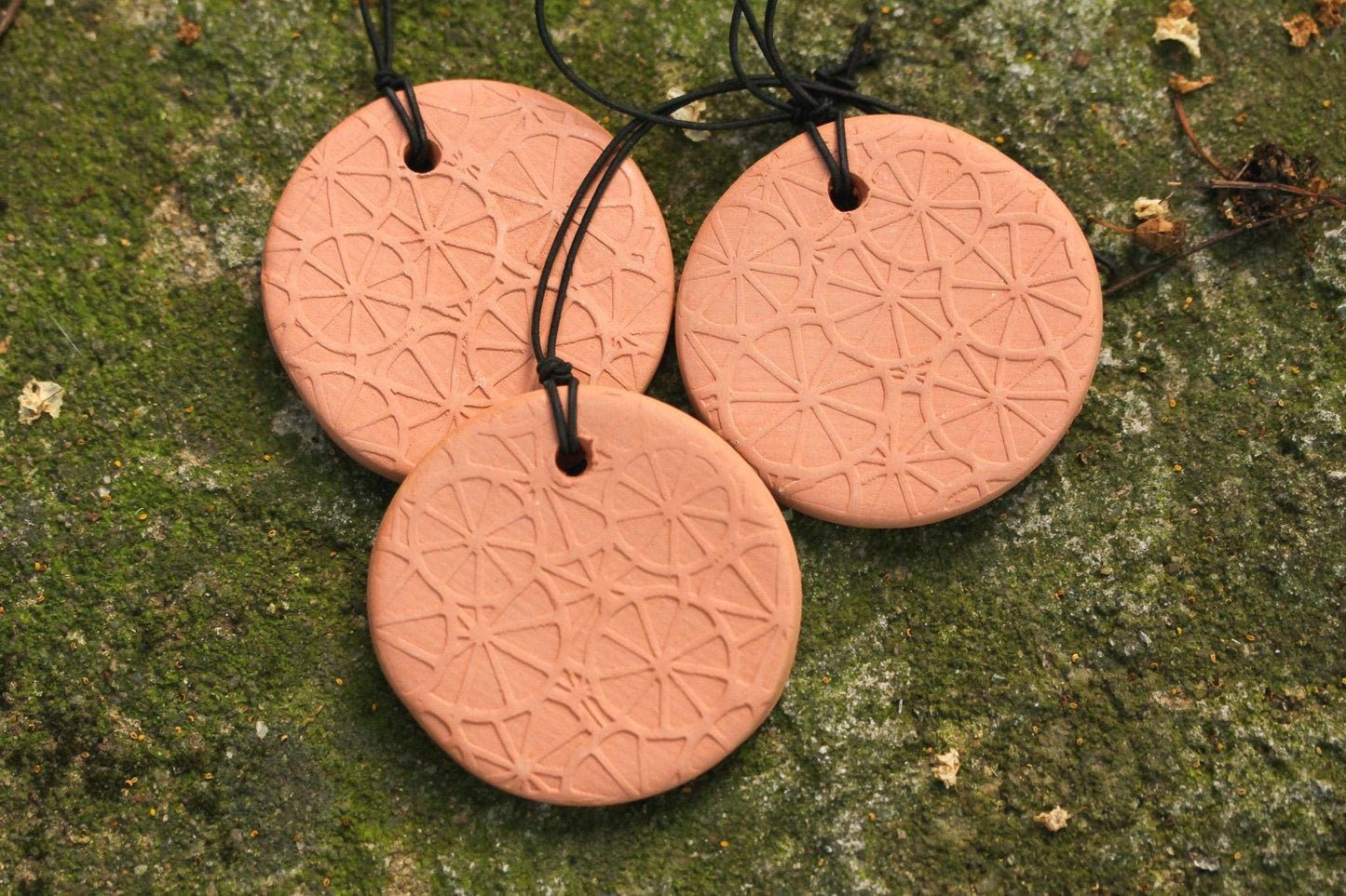 Terra Cotta Essential Oil Diffuser Disk: Hanging Aromatherapy: Passive Diffuser