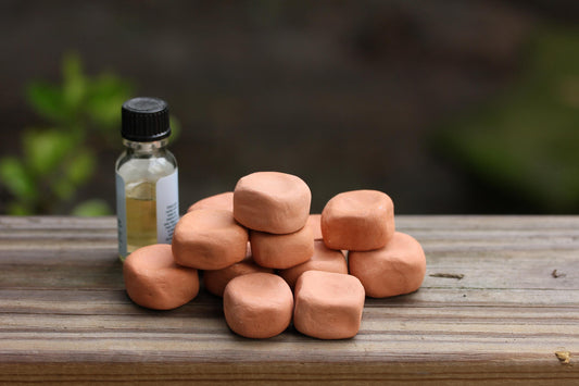 Terracotta Aromatherapy Cubes: Pocket Essential Oil Diffuser Stones: Passive Diffusers