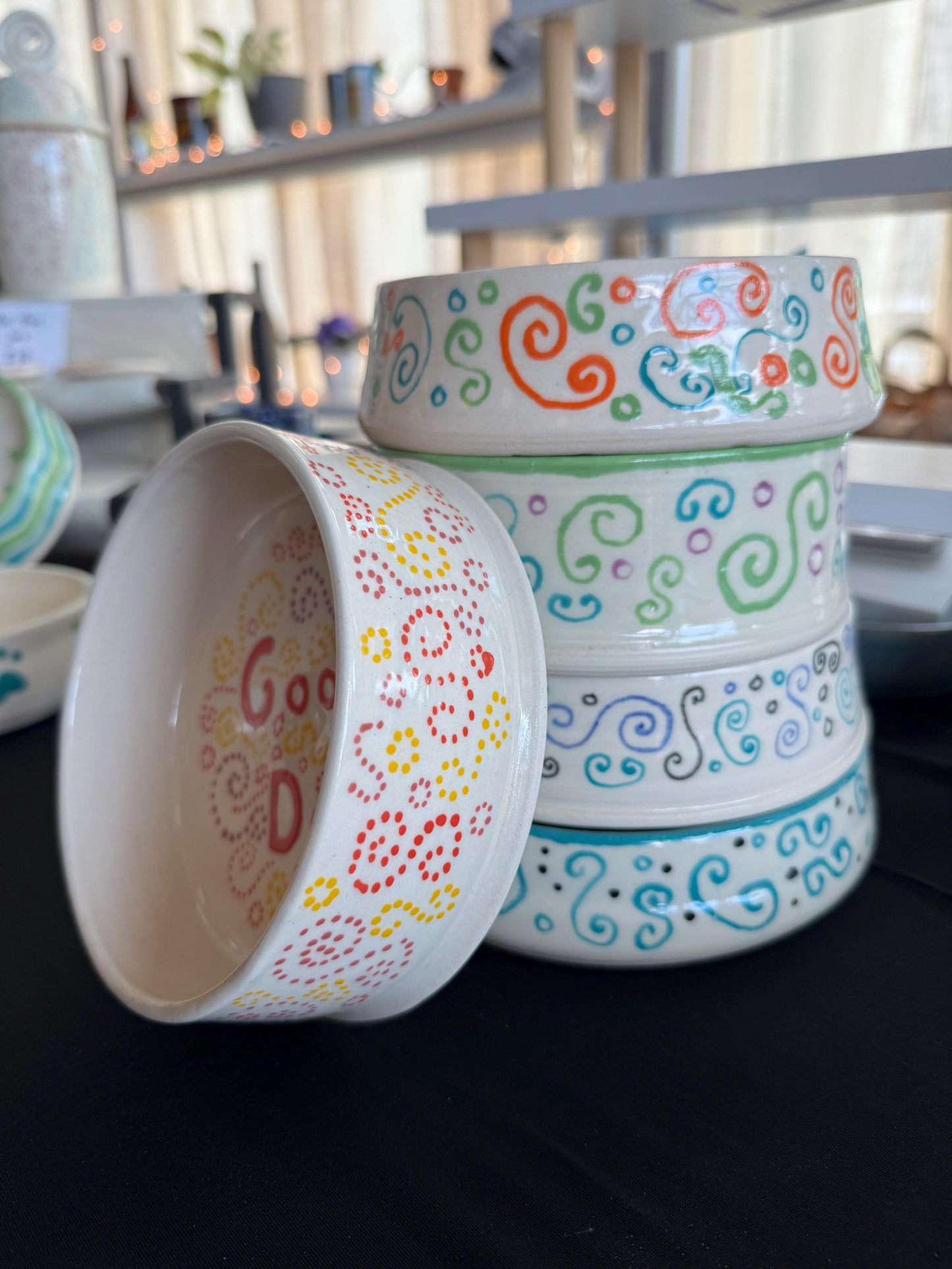 Handmade Ceramic Dog Bowl: 'Good Dog' or 'Pooch' Design